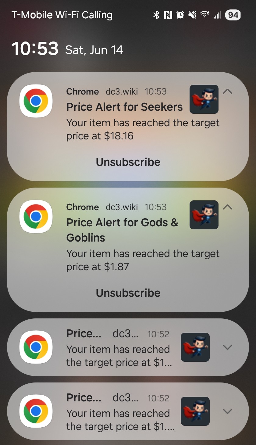 Mobile Price Alert Example